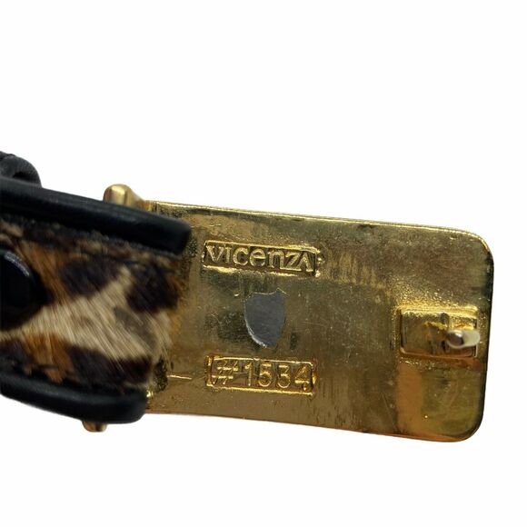 Animal Print Belt Size Vicenza Women\'s Tan Brown Genuine Italian Calfskin 28 main image 16